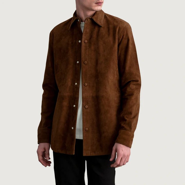 Haven Matte Brown Leather Shirt