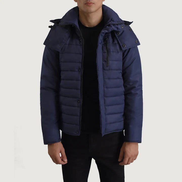 Malcolm Black Hooded Puffer Jacket