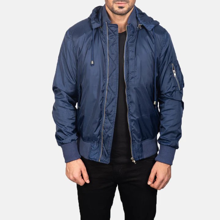 Zack Blue Bomber Jacket