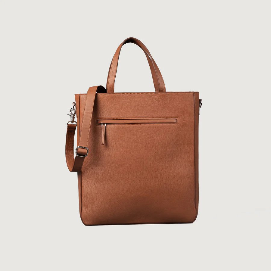 The Poet Vintage Brown Leather Tote Bag