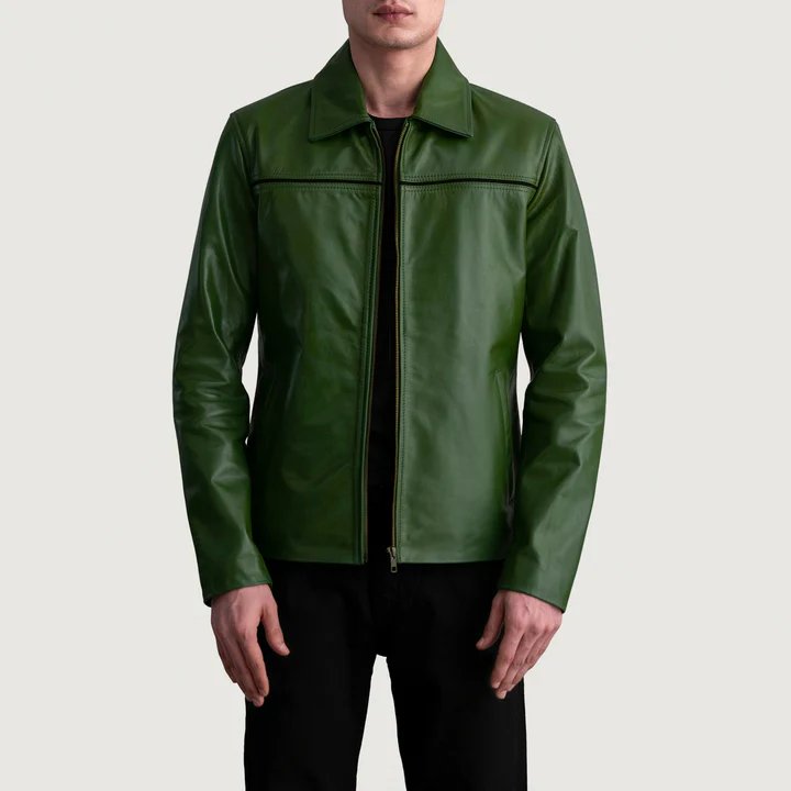 Mystical Green Leather Jacket