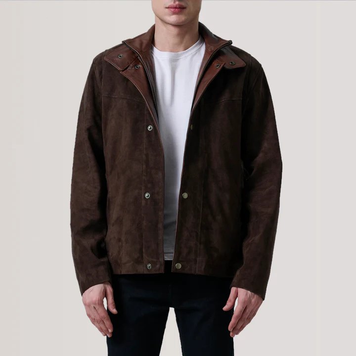 Henrik Brown Suede Cafe Racer