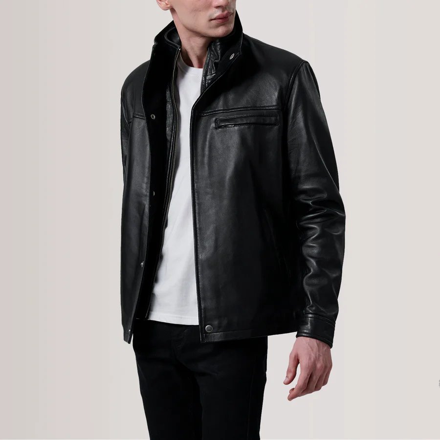 Sean Black Leather Classic Jacket